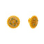 22K Yellow Gold CZ Temple Stud Earrings (5.5 grams)