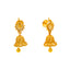 22K Yellow Gold CZ Jhumka Earrings (4.4 grams)