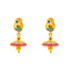 22K Yellow Gold CZ Temple Earrings (6.8 grams)