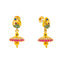 22K Yellow Gold CZ Temple Earrings (6.8 grams)