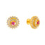 22K Yellow Gold Ruby CZ Stud Earrings (4.6 grams)
