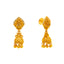 22K Yellow Gold CZ Temple Earrings (6 grams)