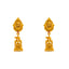 22K Yellow Gold CZ Temple Earrings (6.1 grams)