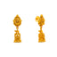 22K Yellow Gold CZ Temple Earrings (6.1 grams)