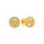 22K Yellow Gold CZ Stud Earrings (2.2 grams)