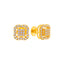 22K Yellow Gold CZ Stud Earrings (2.3 grams)