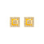 22K Yellow Gold CZ Stud Earrings (2.2 grams)