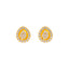 22K Yellow Gold CZ Stud Earrings (2 grams)