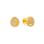 22K Yellow Gold CZ Stud Earrings (2 grams)