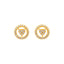 22K Yellow Gold CZ Stud Earrings (2.3 grams)