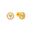 22K Yellow Gold CZ Stud Earrings (2.3 grams)