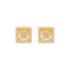 22K Yellow Gold CZ Stud Earrings (2.9 grams)