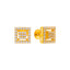 22K Yellow Gold CZ Stud Earrings (2.9 grams)