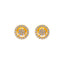 22K Yellow Gold CZ Stud Earrings (2 grams)