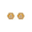 22K Yellow Gold CZ Stud Earrings (2.3 grams)