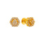 22K Yellow Gold CZ Stud Earrings (2.3 grams)