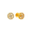 22K Yellow Gold CZ Stud Earrings (2.1 grams)