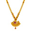 22K Yellow Gold & Ruby Necklace & Chandbali Earrings Set (97.3 grams)