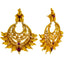 22K Yellow Gold & Ruby Necklace & Chandbali Earrings Set (97.3 grams)