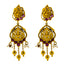 22K Antique Gold & Ruby Laxmi Necklace & Earrings Set (54.2 grams)