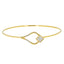 18K Yellow Gold & 0.12 ct Diamond Bangle (3.9 grams)