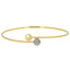 18K Yellow Gold & 0.23 ct Diamond Bangle (3.72 grams)