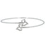 18K White Gold & 0.14 ct Diamond Bangle (3.68 grams)