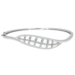 18K White Gold & 0.35 ct Diamond Bangle (9.65 grams)