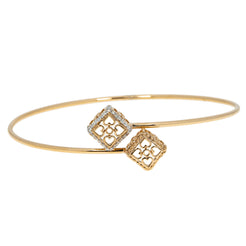 18K Rose Gold & 0.12 ct Diamond Bangle (4.23 grams)