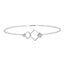 18K White Gold & 0.09 ct Diamond Bangle (2.95 grams)