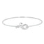 18K White Gold & 0.11 ct Diamond Bangle (3.3 grams)