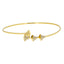 18K Yellow Gold & 0.11 ct Diamond Bangle (3.51 grams)