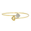 18K Yellow Gold & 0.17 ct Diamond Bangle (4.12 grams)