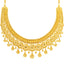 22K Yellow Gold Necklace & Chandbali Earring Set (71.3gm)