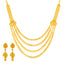 22K Yellow Gold Necklace & Jhumki Earring Set (39.4 grams)