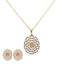 18K Rose Gold & 1.1 ct Necklace Set (7.8 grams)