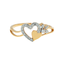 18K Yellow Gold & 0.14 ct Diamond Ring (1.81 grams)