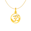 22K Yellow Gold Round Islamic Pendant (2 grams)