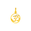 22K Yellow Gold Round Islamic Pendant (2 grams)