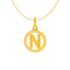 22K Yellow Gold Letter N Pendant (2.3 grams)
