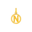 22K Yellow Gold Letter N Pendant (2.3 grams)