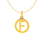 22K Yellow Gold Letter F Pendant (2.1 grams)