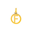22K Yellow Gold Letter F Pendant (2.1 grams)