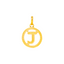22K Yellow Gold Letter J Pendant (1.7 grams)