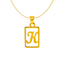 22K Yellow Gold Letter "K" Pendant (1 grams)
