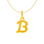 22K Yellow Gold Letter "B" Pendant (1.2 grams)