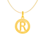 22K Yellow Gold Letter "R" Pendant (2.9 grams)