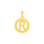 22K Yellow Gold Letter "R" Pendant (2.9 grams)