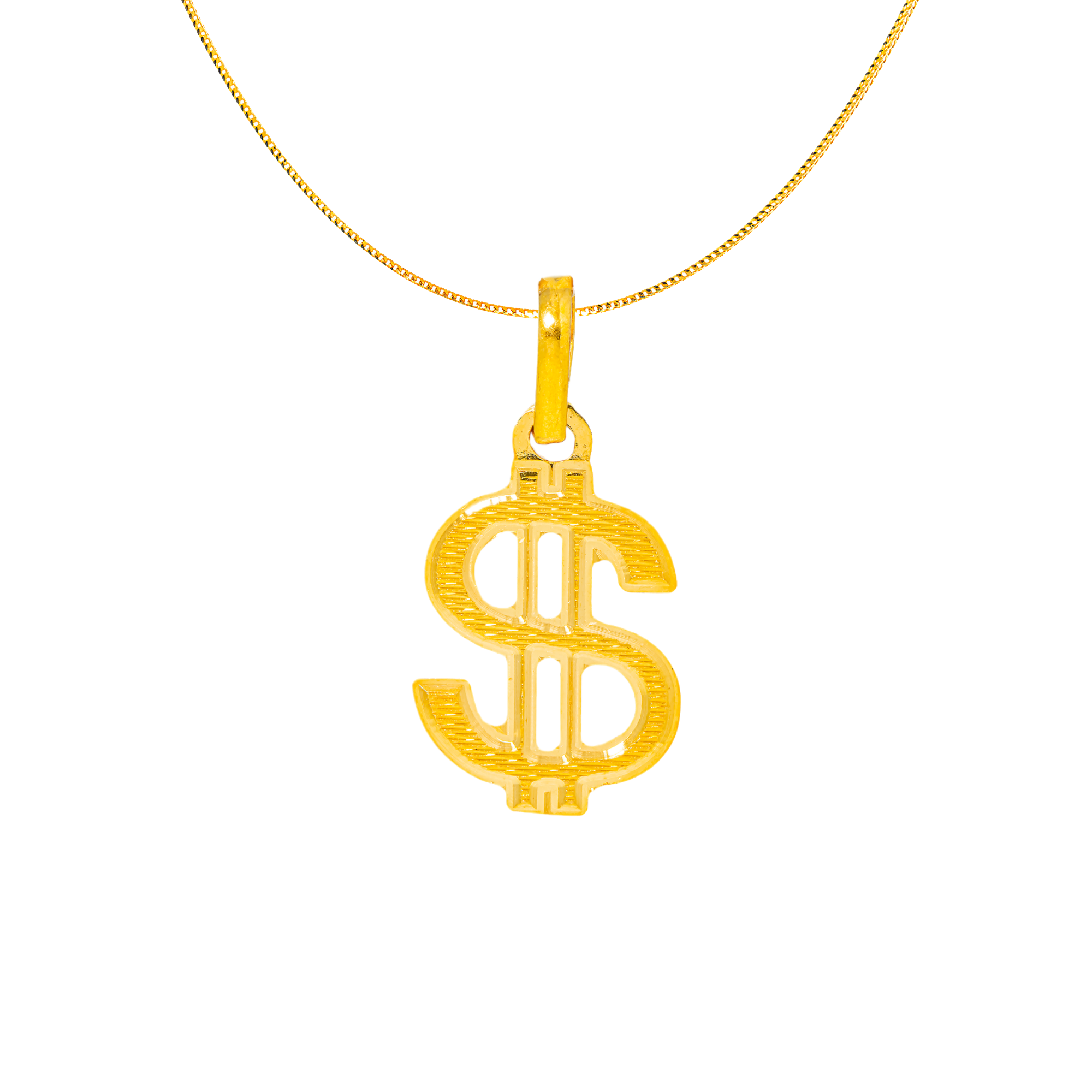 22K Yellow Gold Dollar Sign Pendant (2 grams) – Virani Jewelers