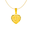 22K Yellow Gold Letter "J" Heart Pendant (0.7 gram)